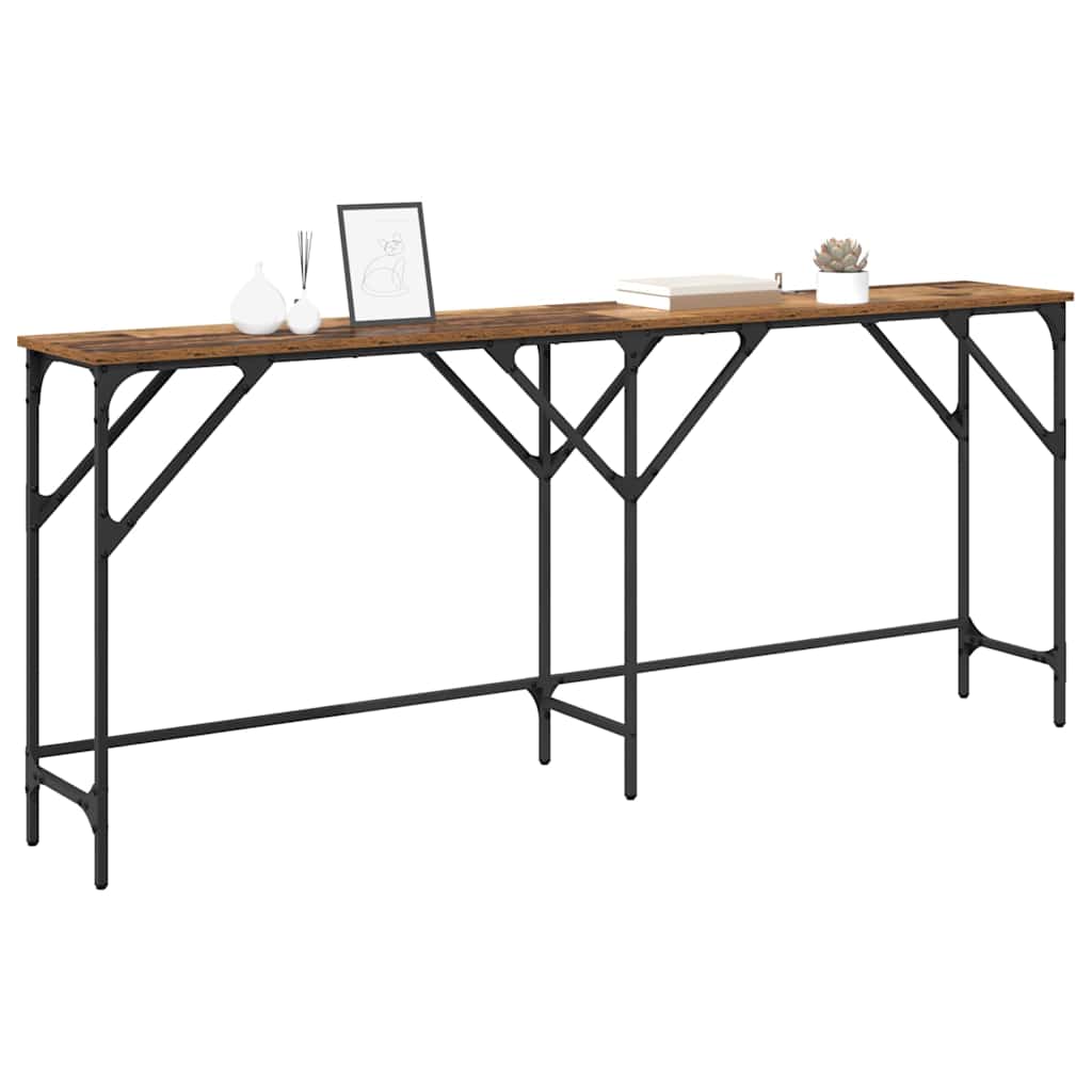vidaXL Wandtafel Oud hout 180 x 29 x 75 cm Bewerkt hout
