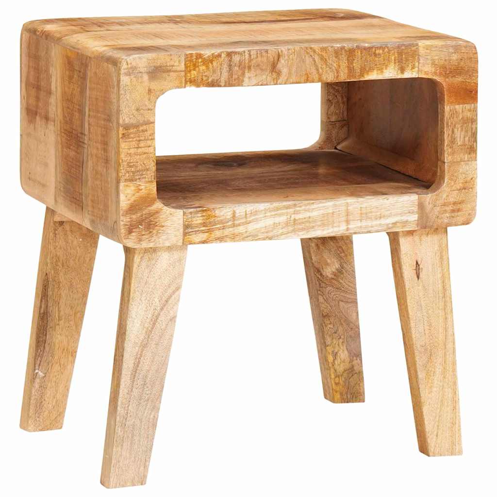 vidaXL Eindtafels met plank 40 x 32 x 46 cm massief mangohout