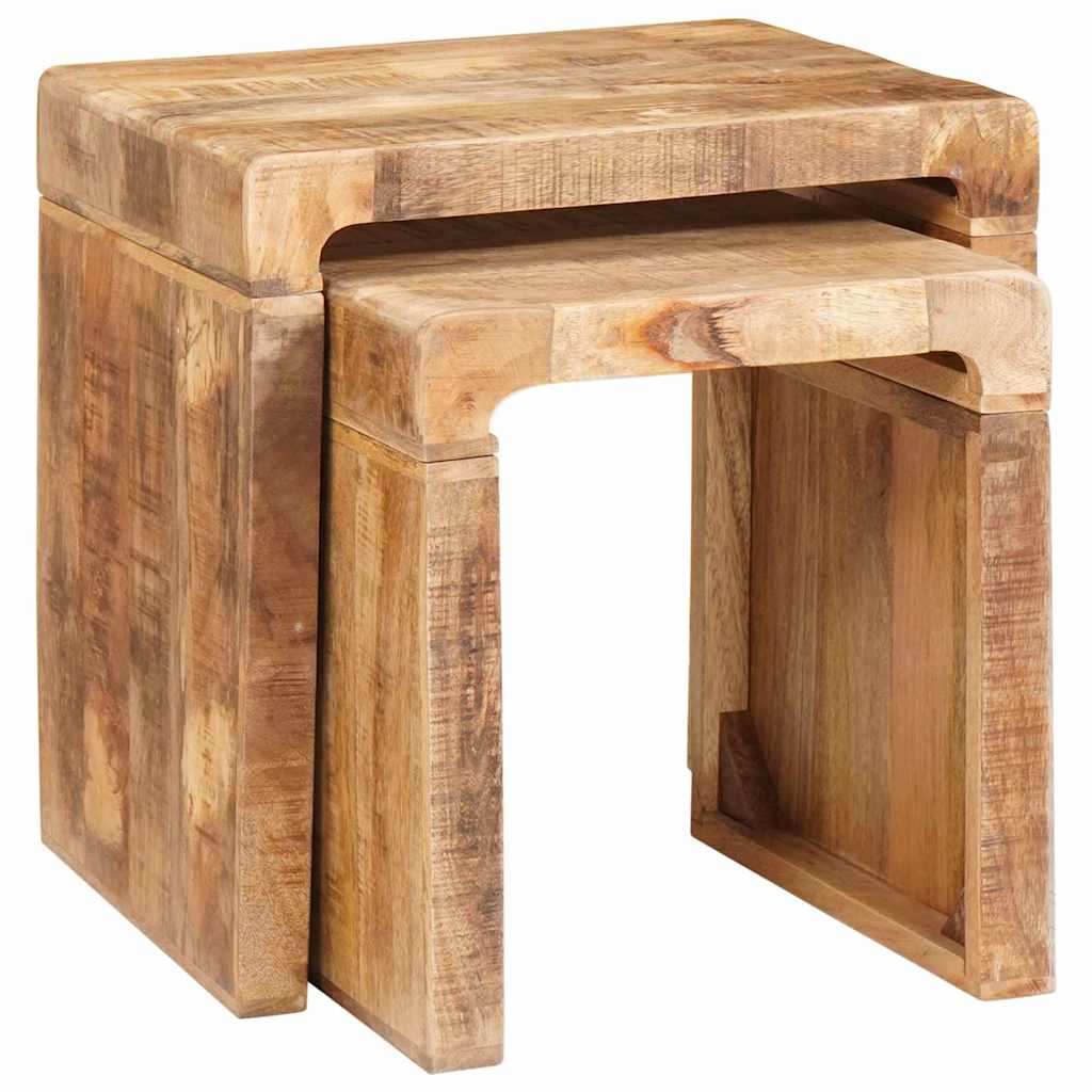 vidaXL Eindtafels Bruin massief mangohout