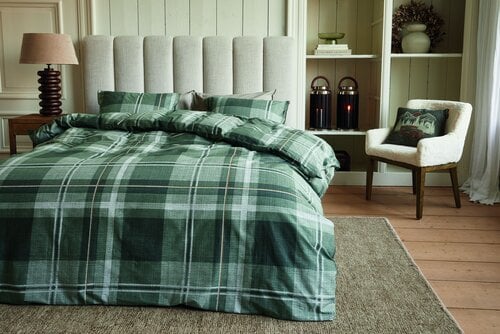 Rivièra Maison Kussensloop Tartan Check Groen 60x70 cm