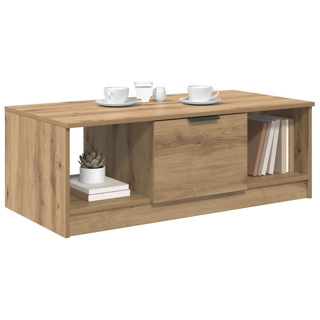 vidaXL Salontafel artisanaal eikenkleurig 100 x 50 x 36 cm