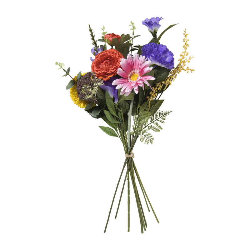 Xenos Boeket kunstbloemen - multikleur - 60 cm