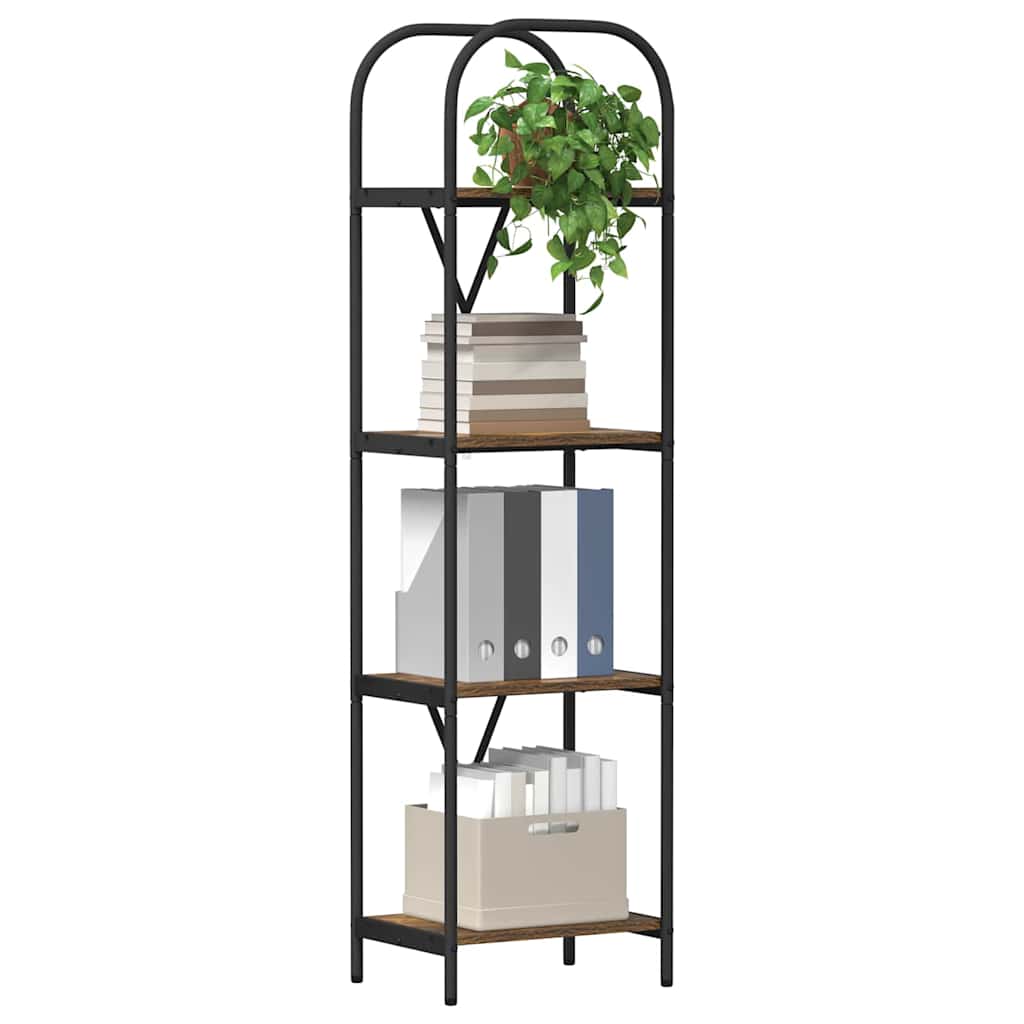 vidaXL Boekenkast Gerookt eiken 40 x 30 x 146 cm Bewerkt hout