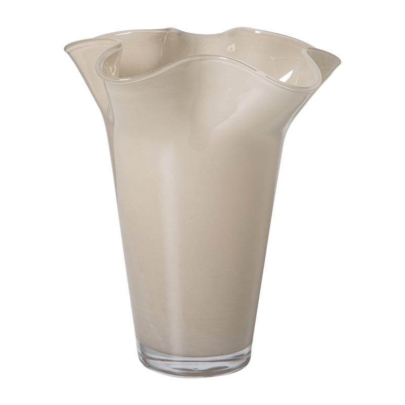 Xenos Vaas golf - beige - ø20.5x24.5 cm