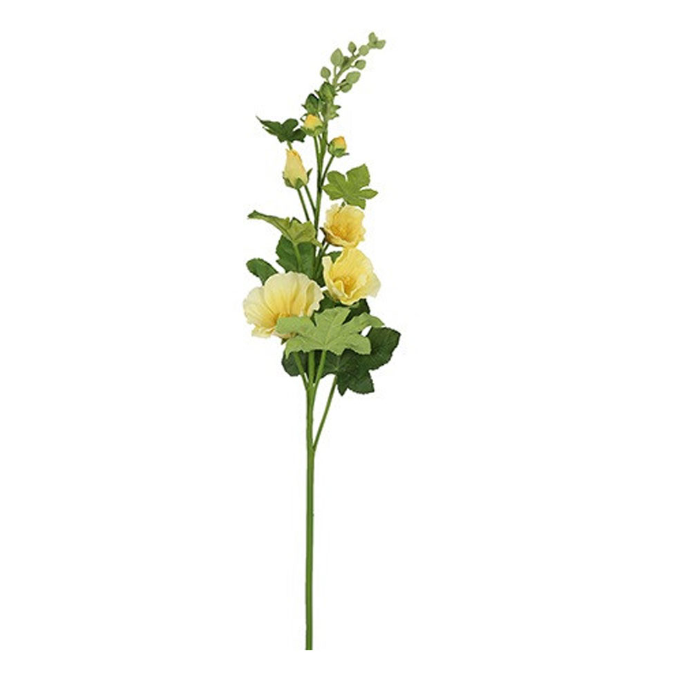 Countrylifestyle Kunstbloem Alcea geel L