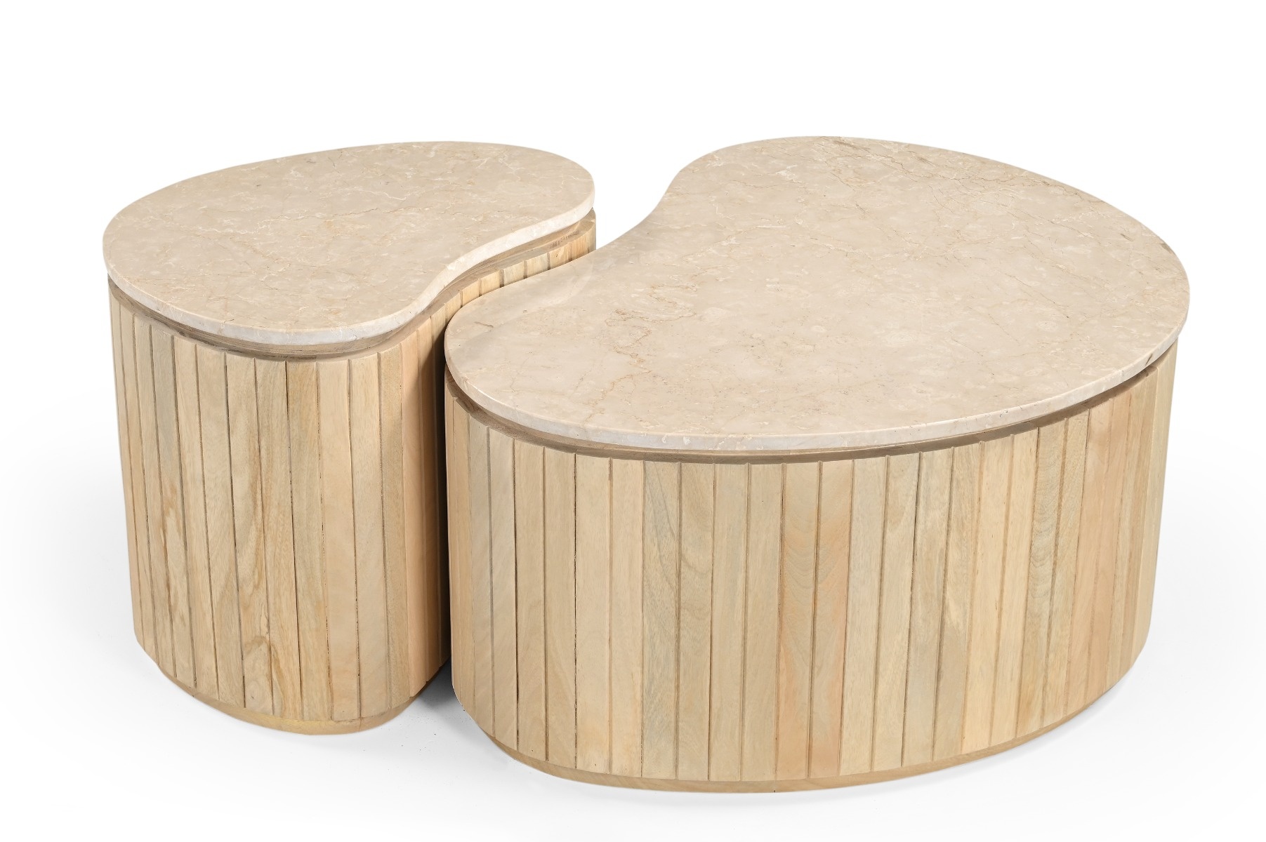 Livingfurn Brix Sorai Natural Bottecino Set of 2-31635