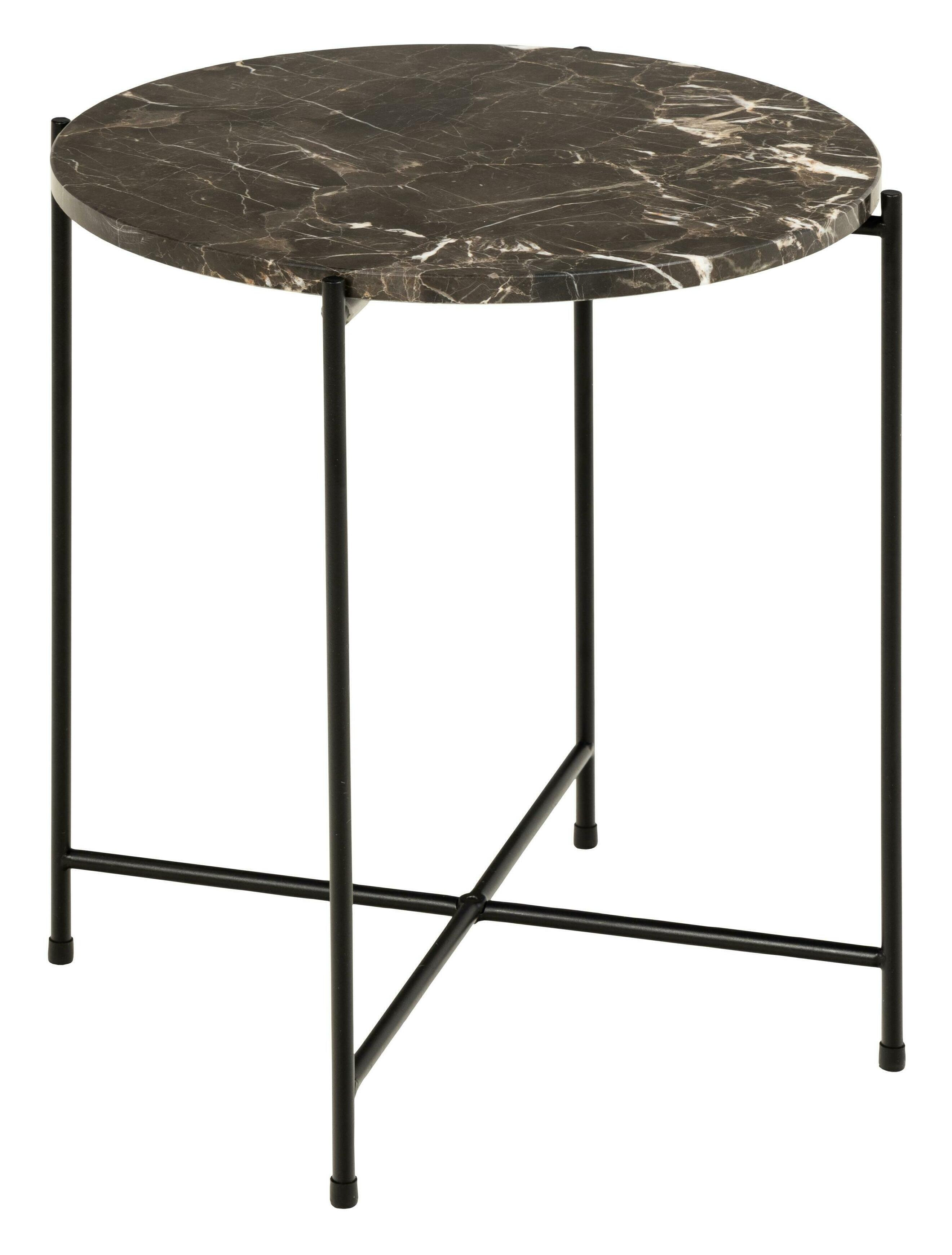 Bendt Bijzettafel Carolien Bruin Marmer, Ø42cm - Rond