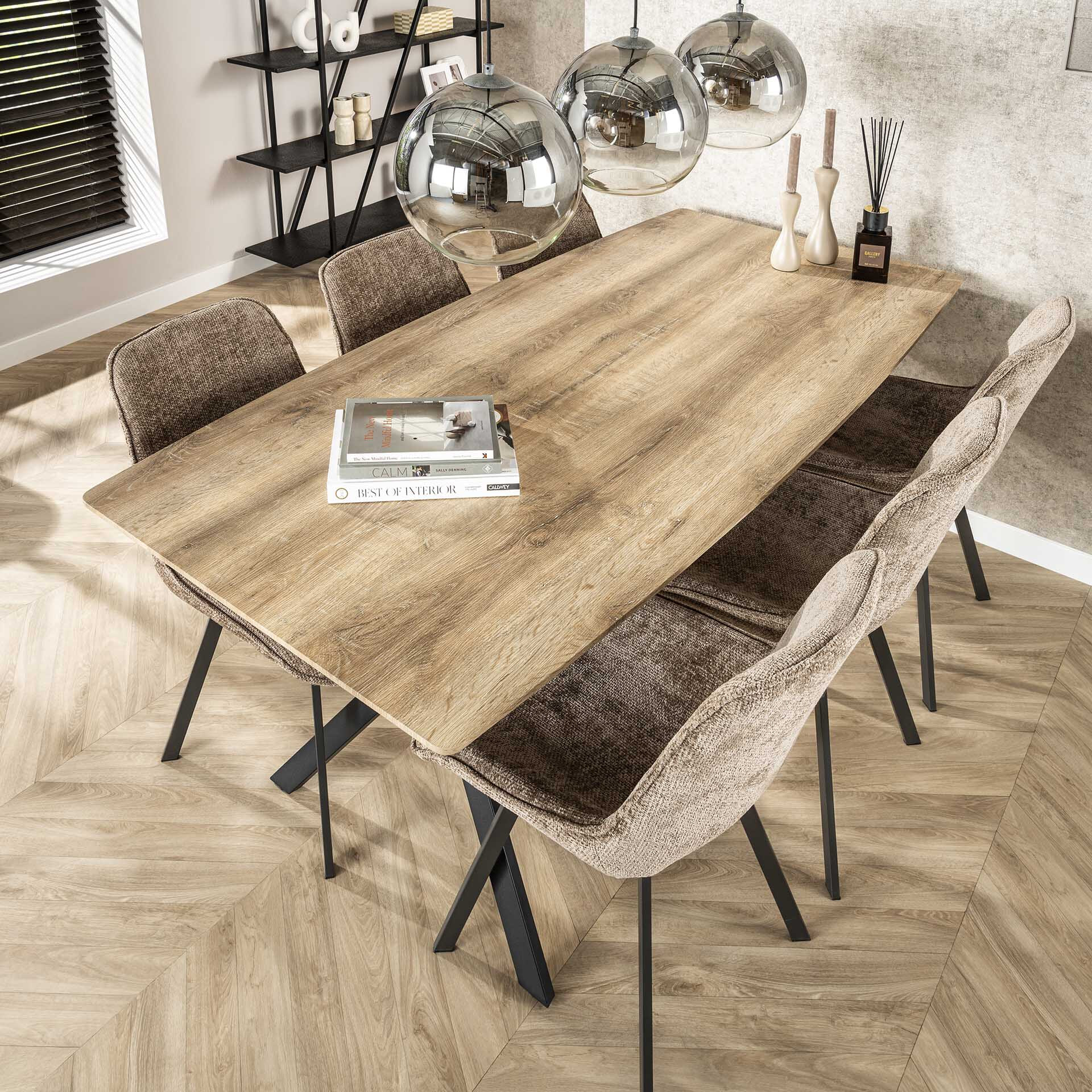 LifestyleFurn Eettafel Lakia 190 x 90cm - Hout