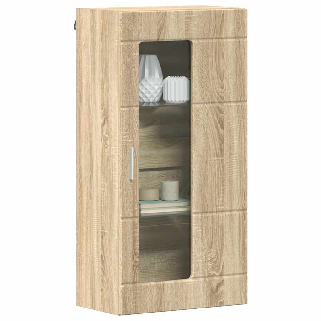 vidaXL Wandkast met plank Sonoma eiken 55 x 29 x 100 cm Bewerkt hout