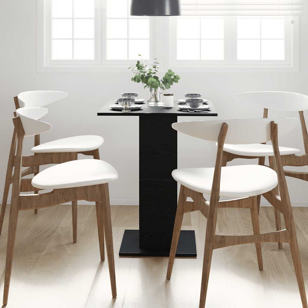 vidaXL Bistrotafel Zwart Eiken 60x60x75 cm Bewerkt Hout