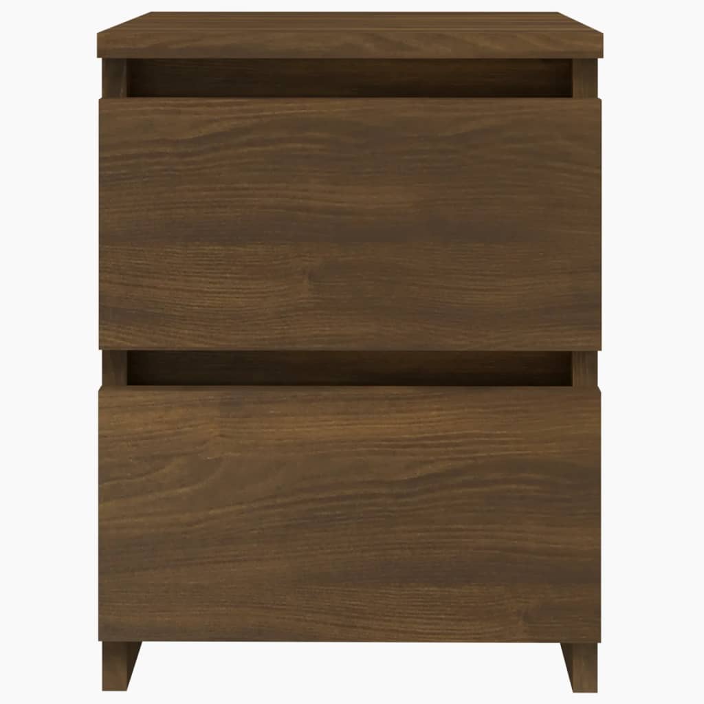 vidaXL Nachtkastje Bruin Eiken 30x30x40 cm Bewerkt Hout
