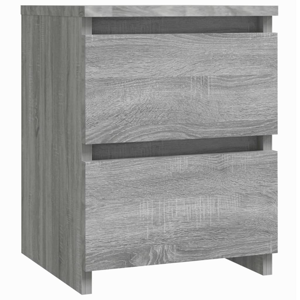 vidaXL Nachtkastjes 2 stuks Grijs Sonoma 30x30x40 cm Engineered Wood