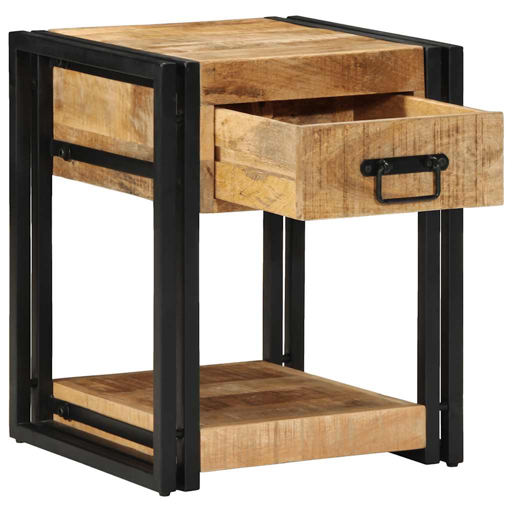 vidaXL Nachtkastje 40x40x50 cm Massief ruw hout Mango