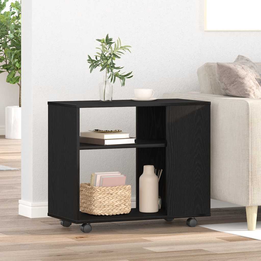 vidaXL Bijzettafel Zwart Eiken 70x35x60 cm Bewerkt Hout