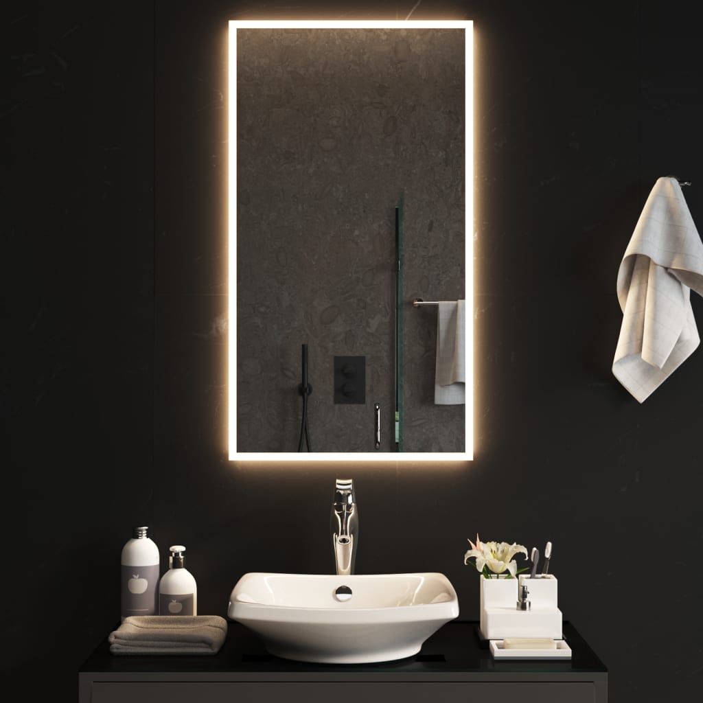vidaXL Badkamerspiegel LED 50x90 cm