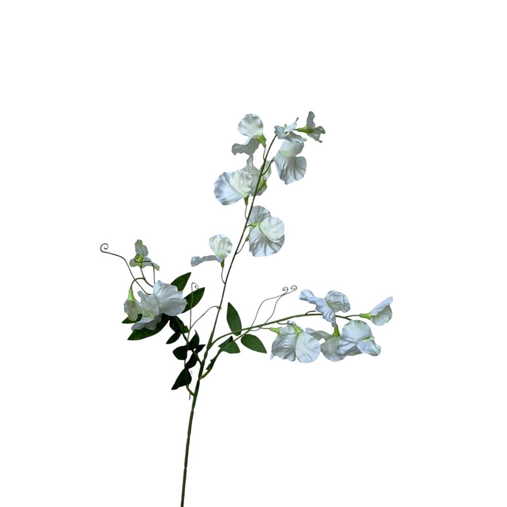 Roberts Collection Kunstbloem sweet pea spray 76cm wit