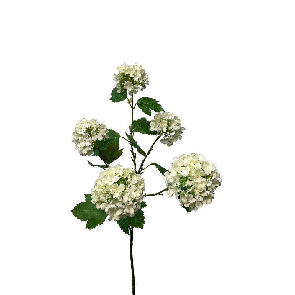 Roberts Collection Kunstbloem snowball spray 83cm creme
