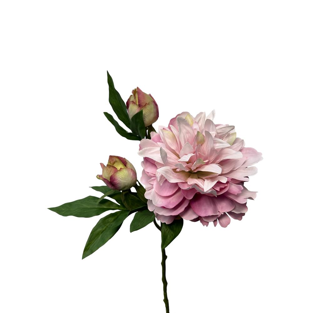 Roberts Collection Kunstbloem peony spray 64cm wh/paars