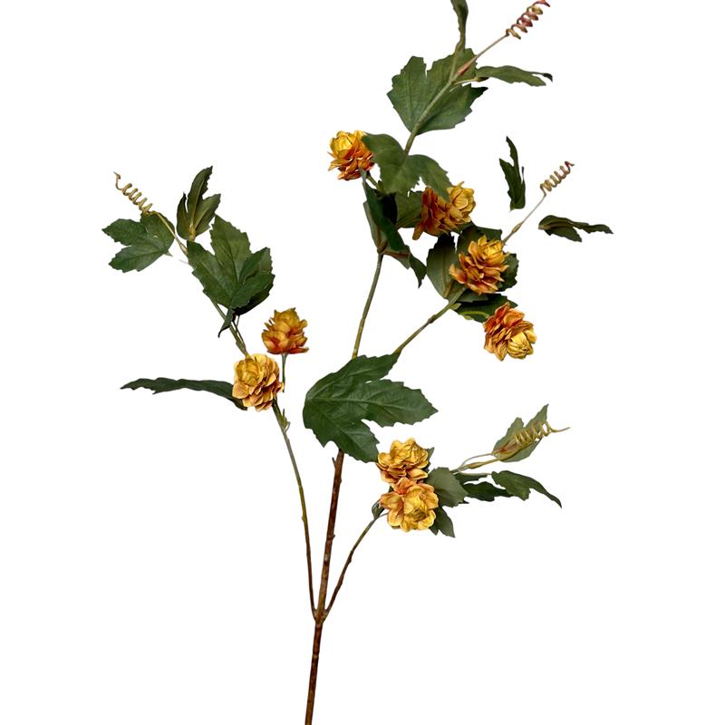 Roberts Collection Kunstbloem Hop tak 85cm okergeel
