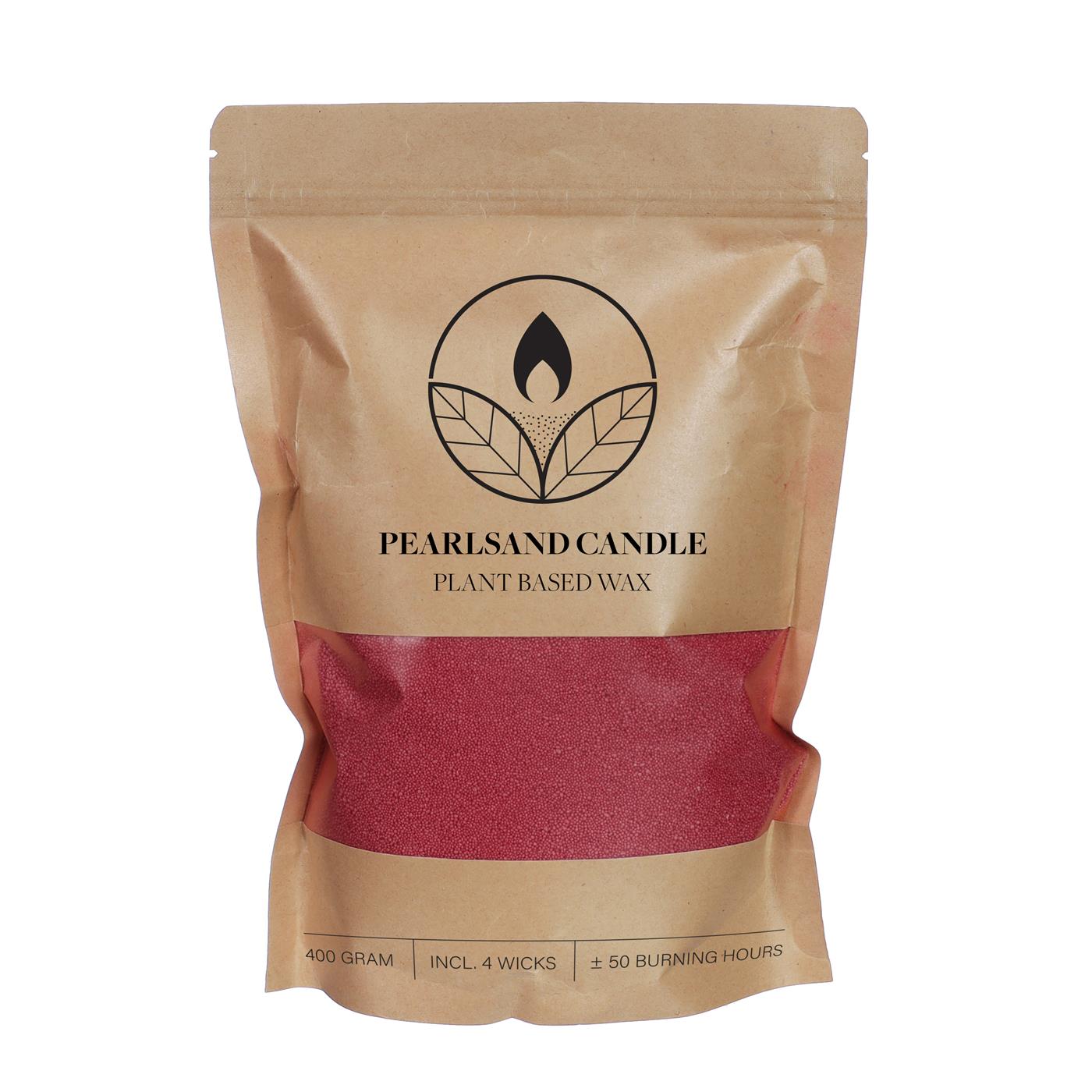 Ideas 4 Seasons Kaarsenzand Pearlsand candle 400gr rood