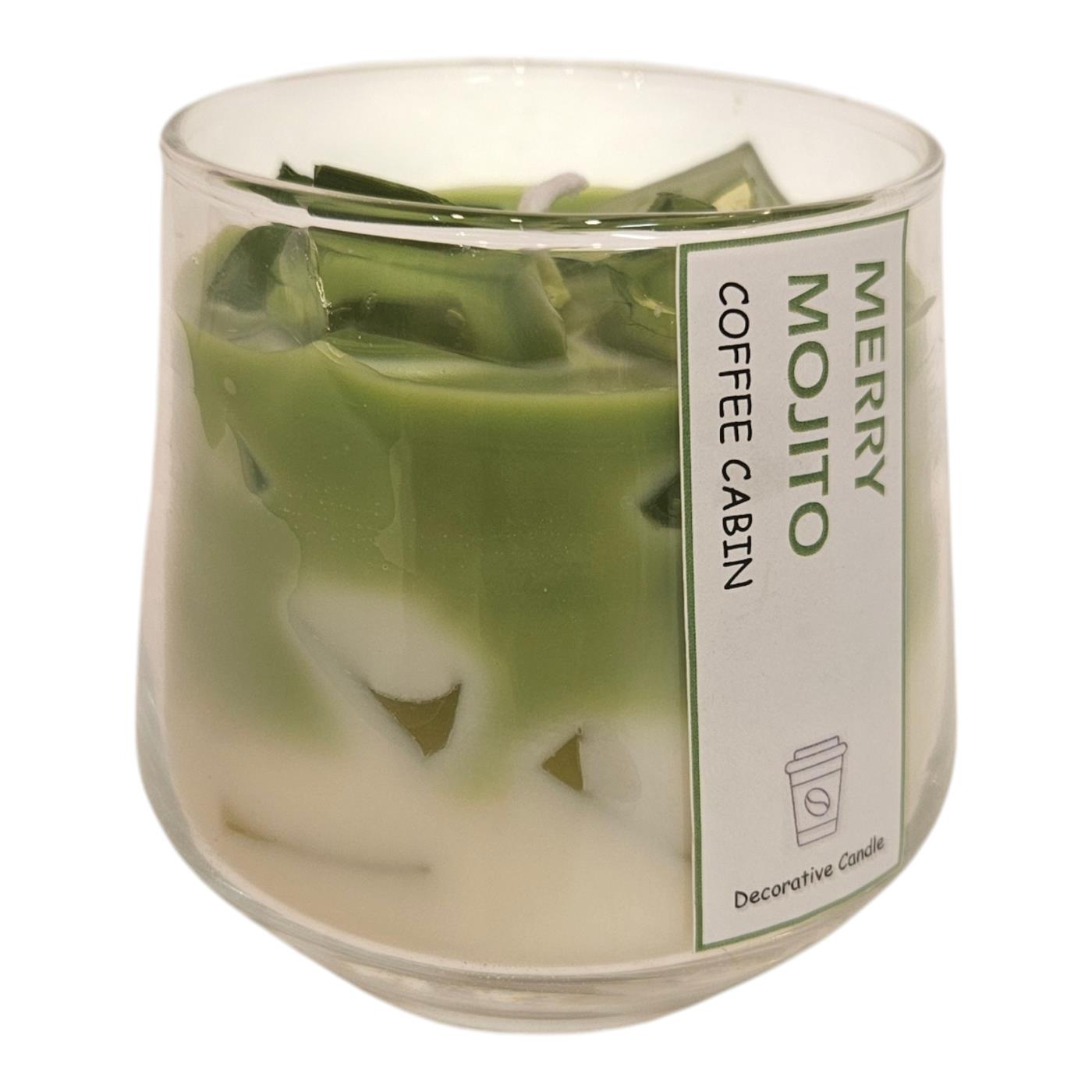 Mansion Atmosphere Geurkaars glas Merry Mojito 8,4x11,5cm