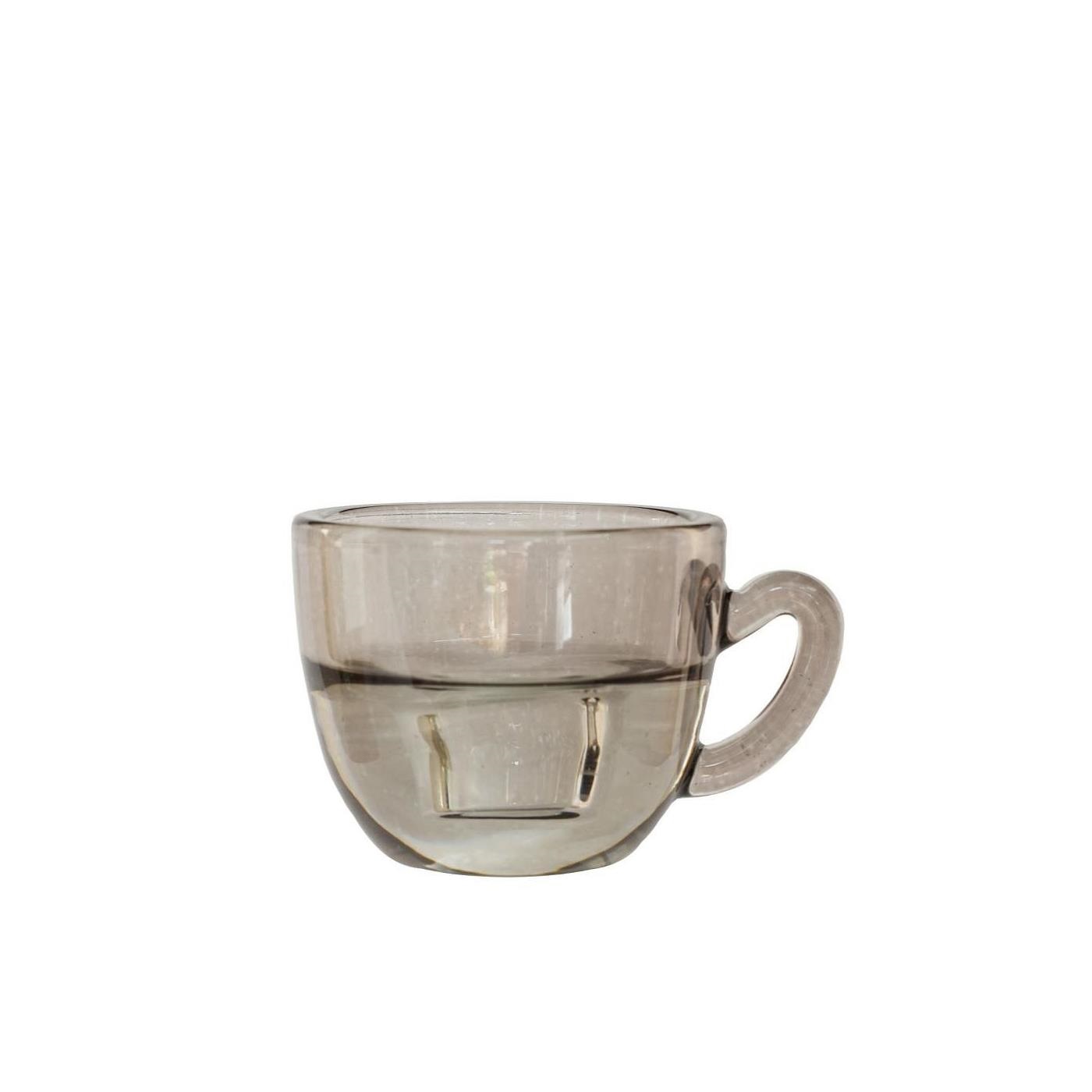Ideas 4 seasons Kaarsenhouder Koffie grijs Ø8xH5cm