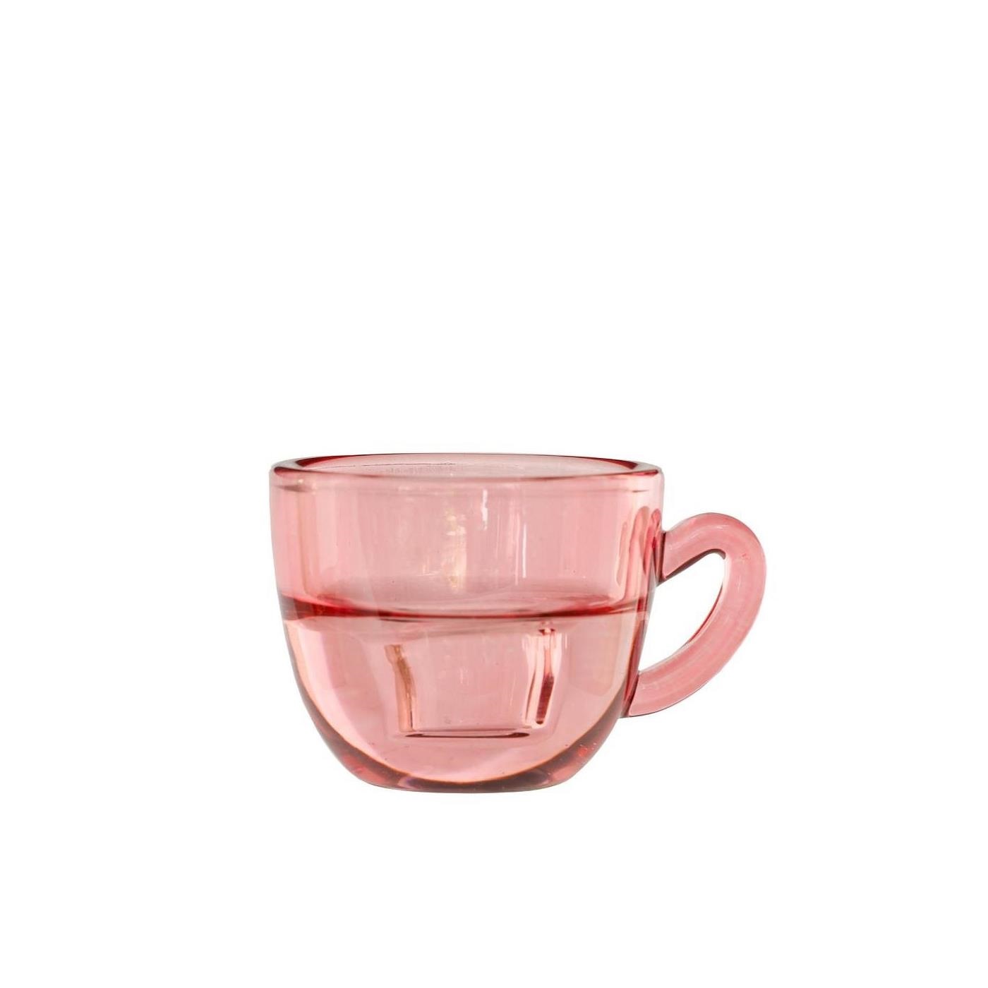 Ideas 4 seasons Kaarsenhouder Koffie roze Ø8xH5cm