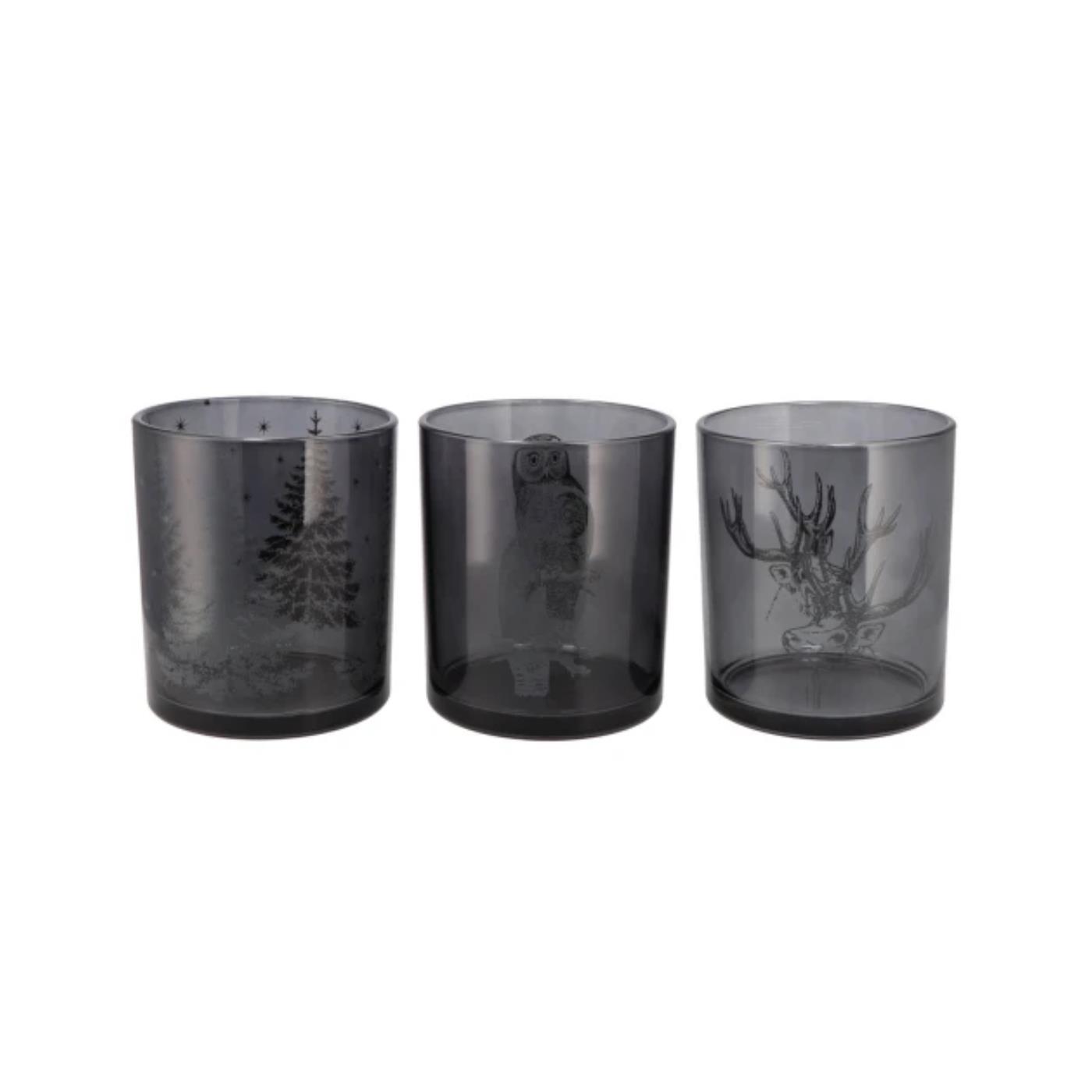 Merkloos Theelichthouder Jolly glas 7x7x8cm