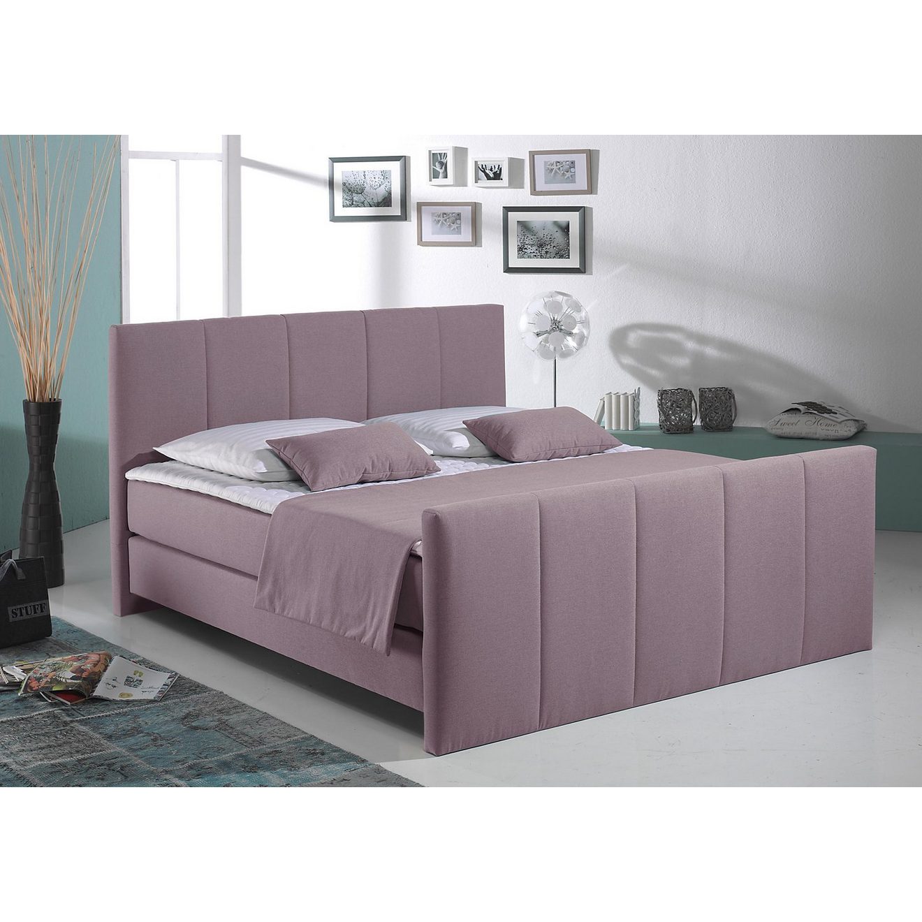 Home affaire Boxspring Portland in 3 breedten, 3 matrassoorten en 2 hardheden, incl. topmatras