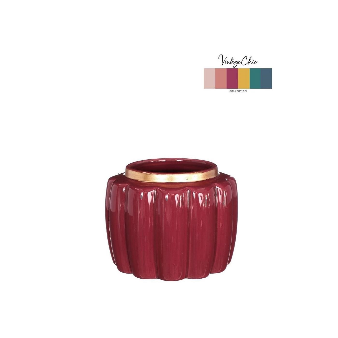 Ideas 4 seasons Bloempot Pouff kers Ø9,5xH7,6cm
