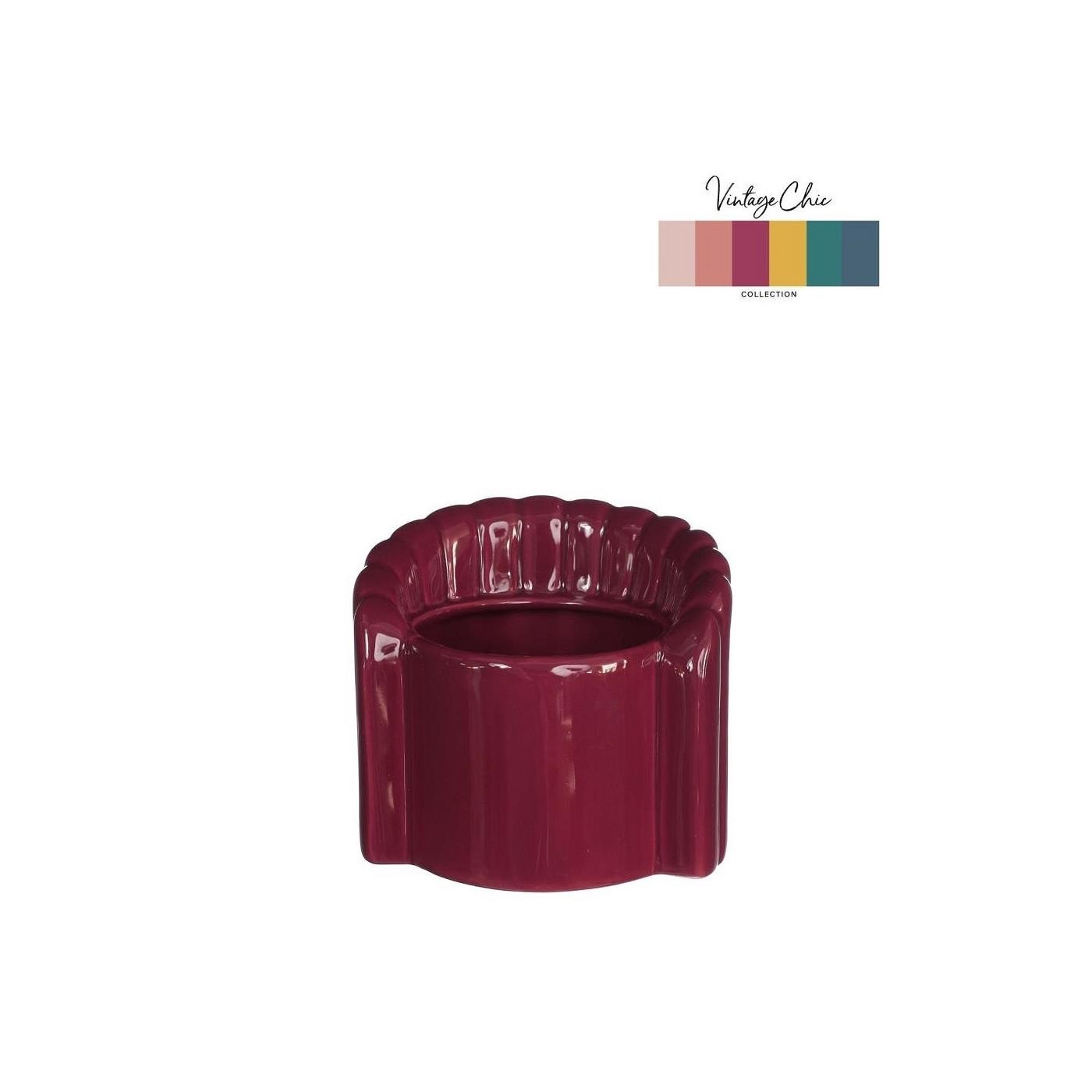 Ideas 4 seasons Bloempot Pouff stoel kers Ø8,4x9x9,5cm