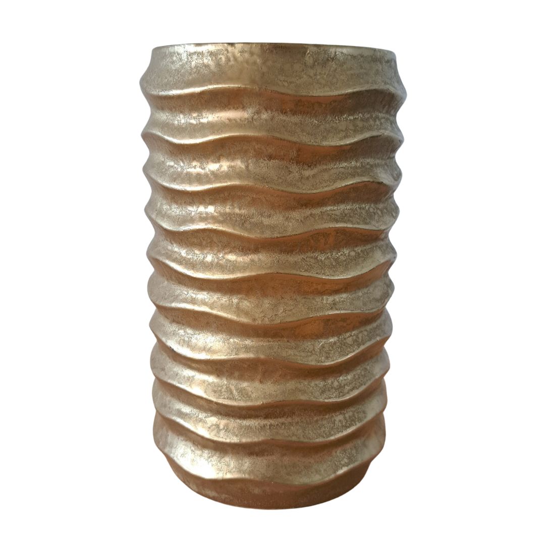 PTMD Bloempot Lodas Gold 12x12x20cm