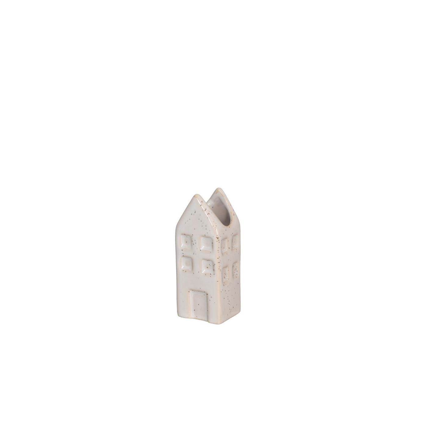 Ideas 4 seasons Bloemenvaas huis Amsterdam crème 3x3x8cm
