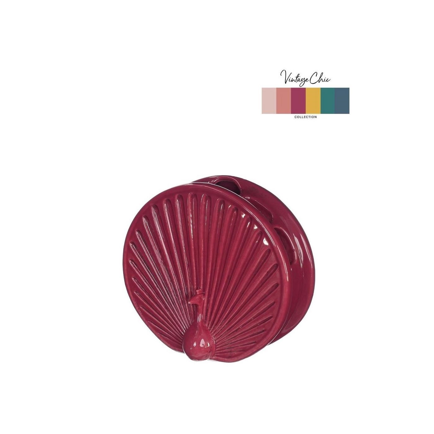 Ideas 4 seasons Vaas Peacock kers Ø6,5x15x13,6cm