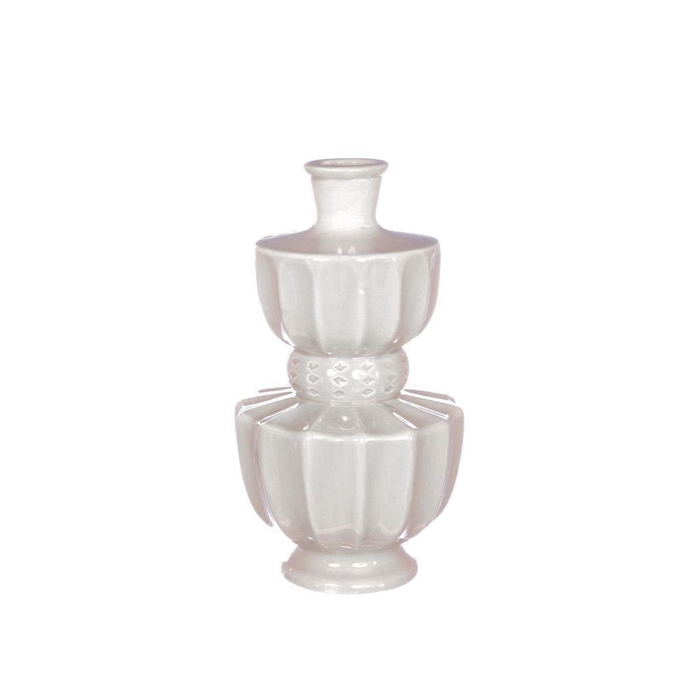 Ideas 4 seasons Vaas Bellagio crème Ø11xH20cm