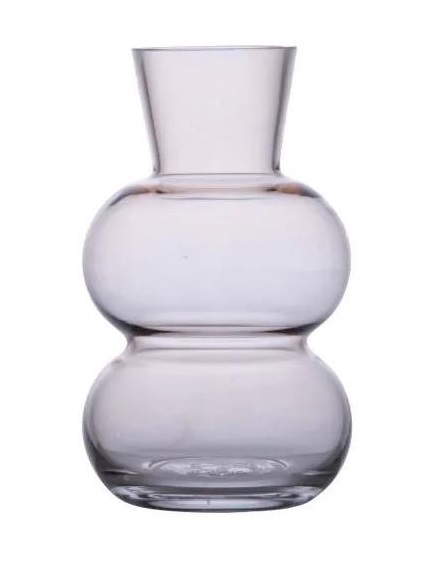 B-Living Vaas glas Amalia Ø12x20cm beige