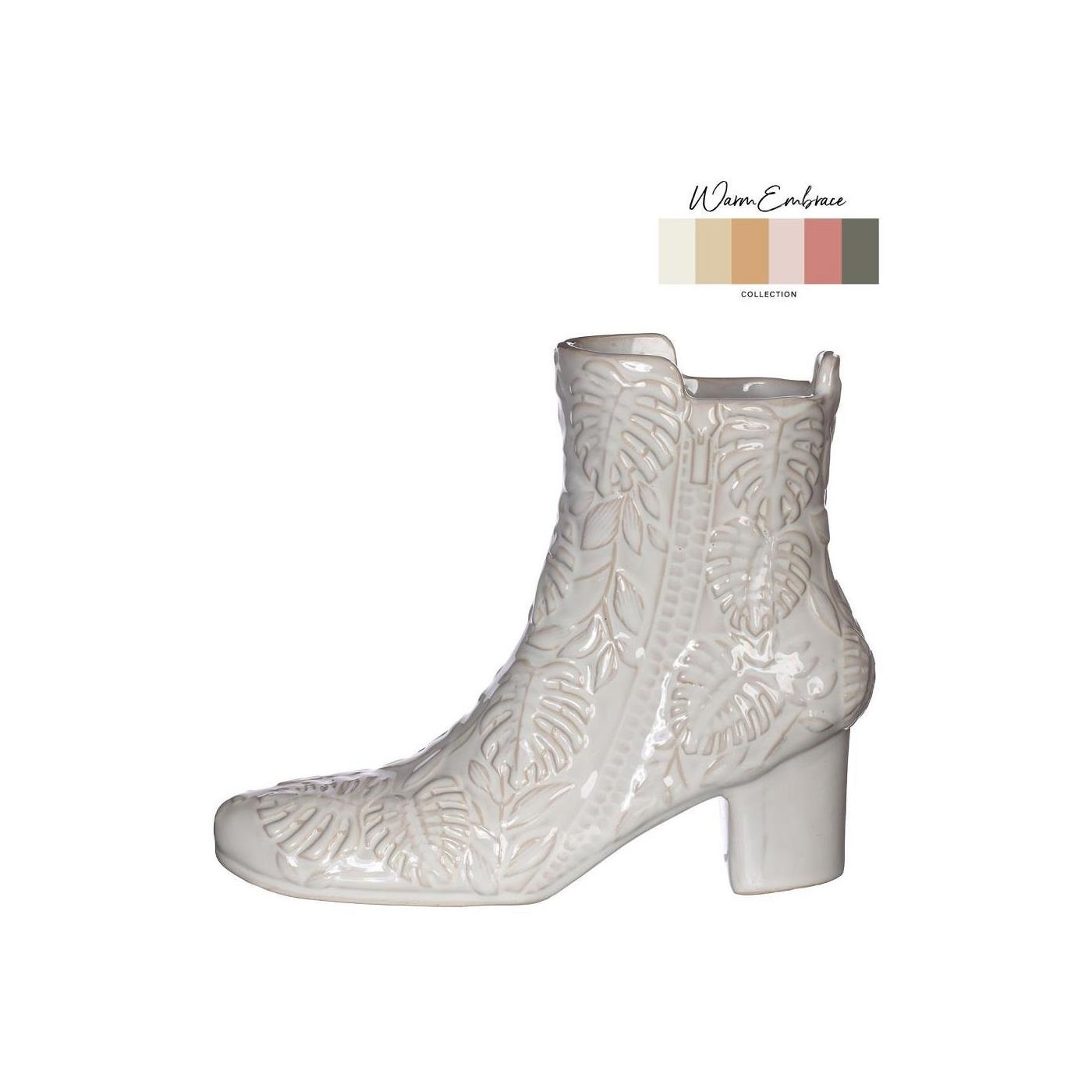 Ideas 4 seasons Vaas Bootie crème Ø7x22x19cm