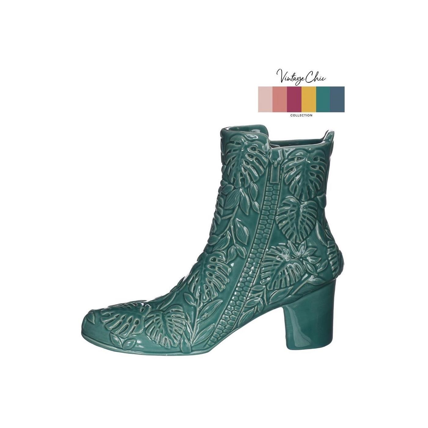 Ideas 4 seasons Vaas Bootie petrol Ø7x22x19cm