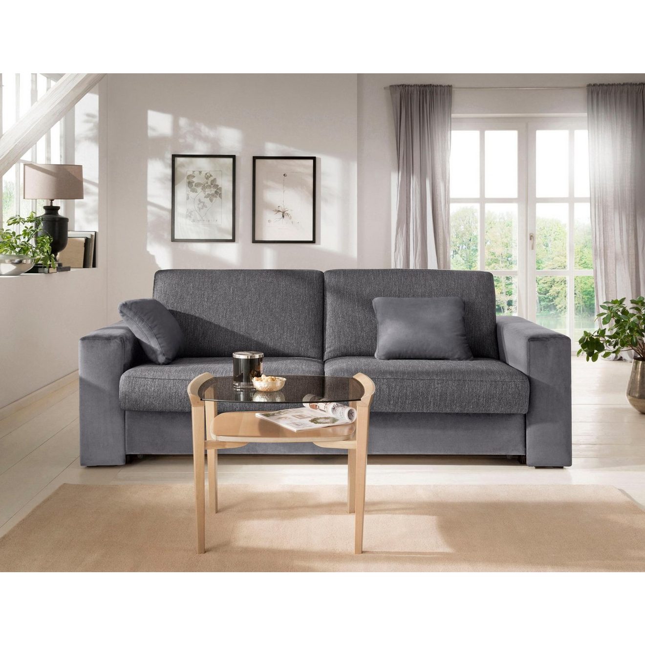 Home affaire Slaapbank Roma matras hoogte 14 cm Bedfunctie, met vering, lattenbodem, matras