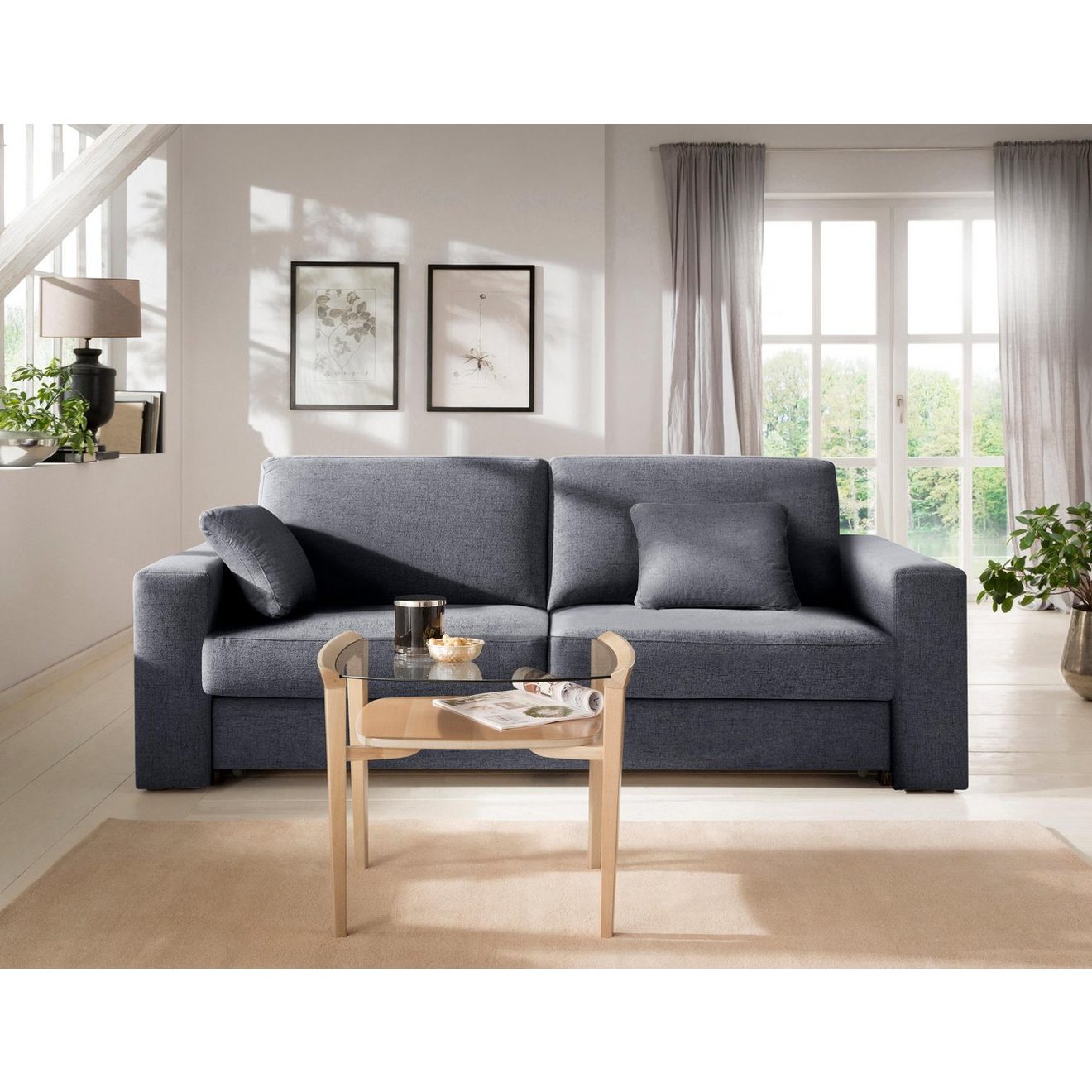 Home affaire Slaapbank Roma matras hoogte 14 cm Bedfunctie, met vering, lattenbodem, matras
