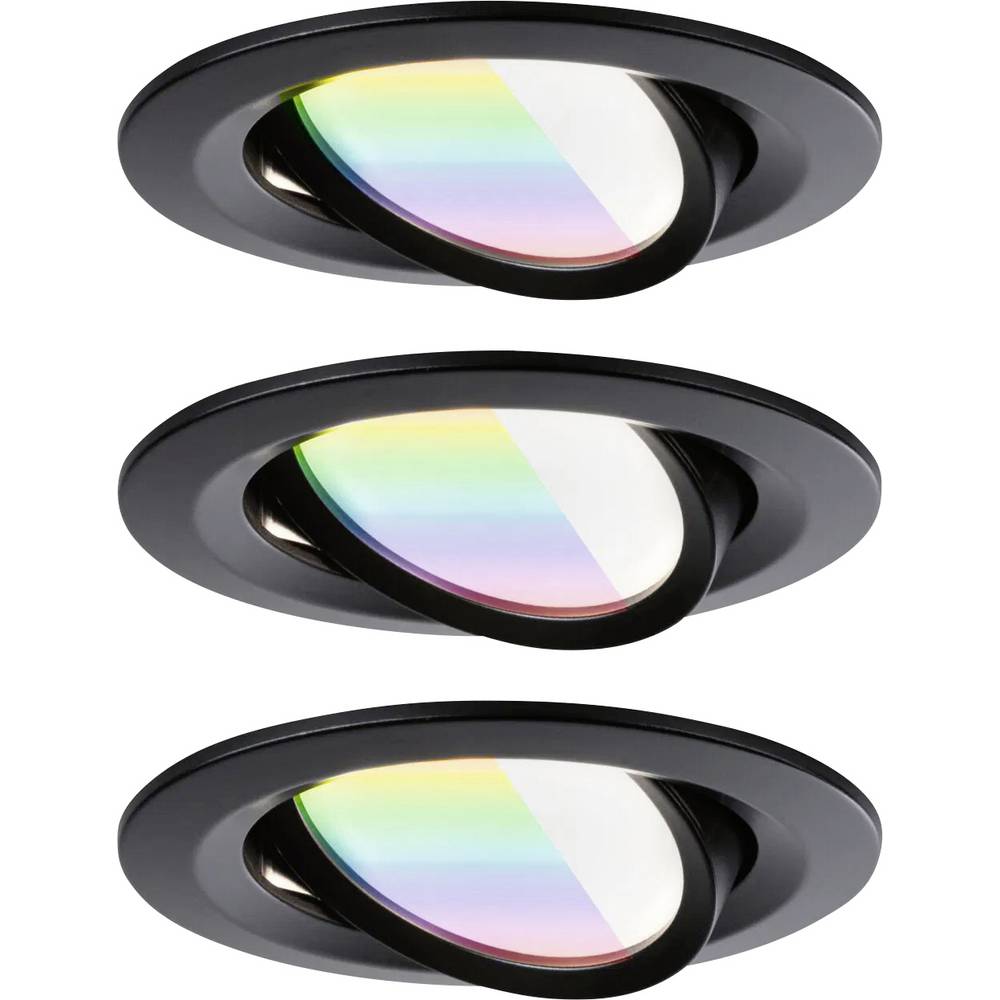Paulmann 92437 LED-plafondlamp, LED-inbouwlamp 6 W Zwart (mat)