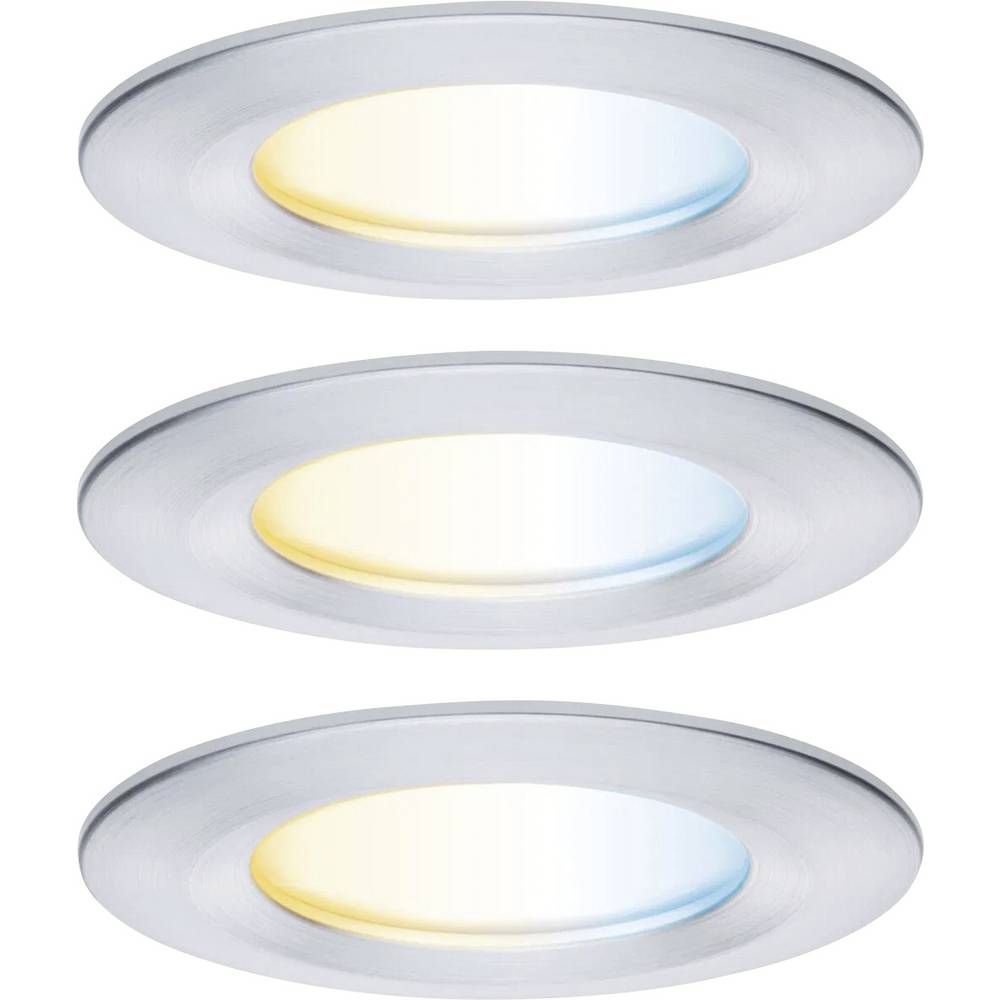 Paulmann 92444 LED-plafondlamp, LED-inbouwlamp 6 W Aluminium (gedraaid)