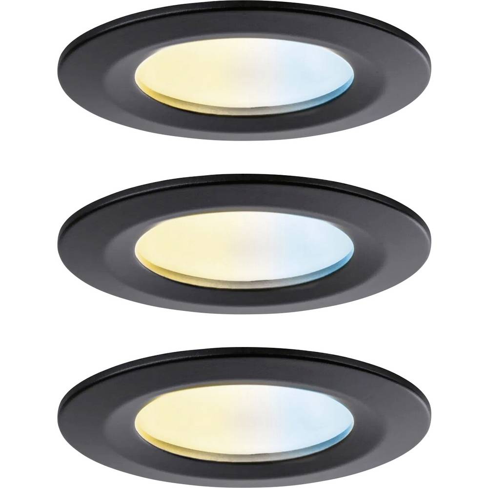 Paulmann 92446 LED-plafondlamp, LED-inbouwlamp 6 W Zwart (mat)