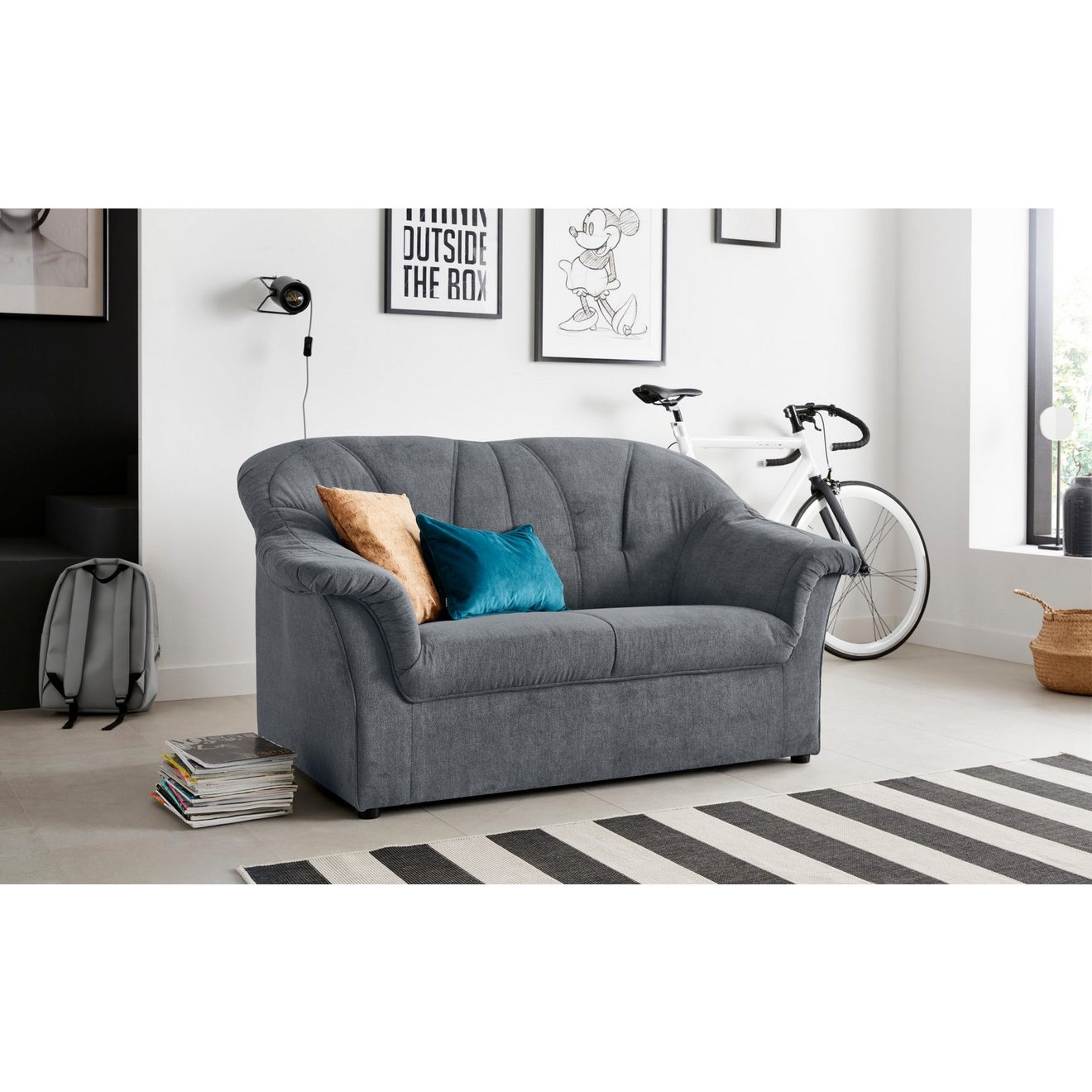 DOMO collection 2-zitsbank Pegnitz voor kleine ruimtes, breedte 155 cm,