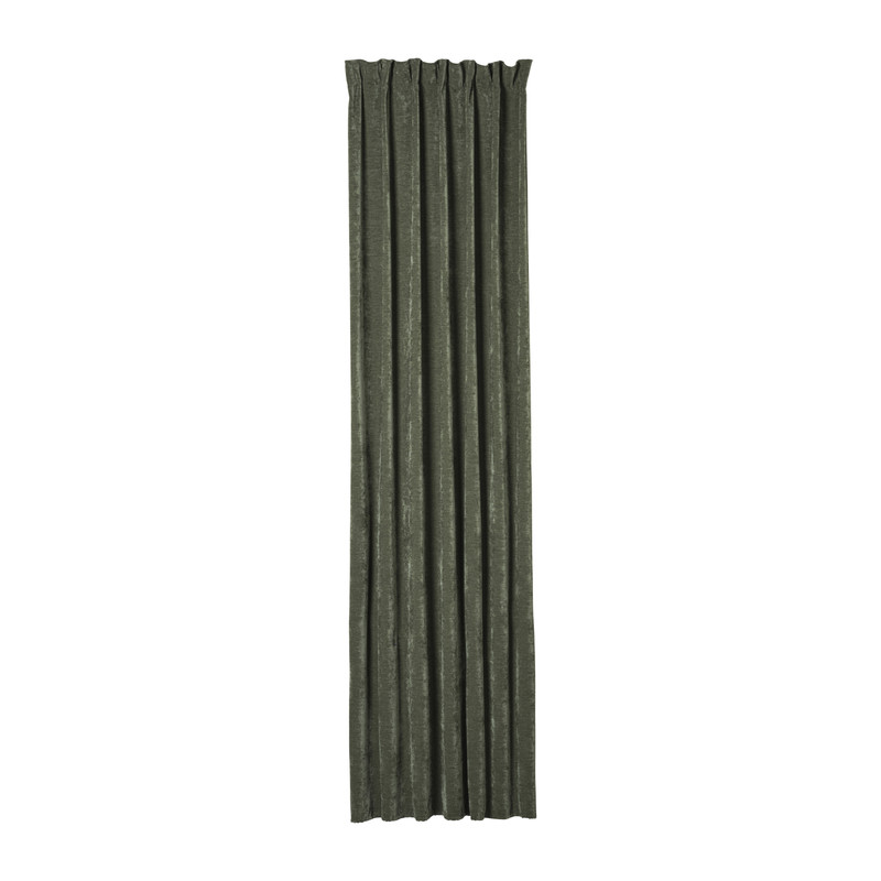 Xenos Gordijn chenille - groen - 140x250 cm