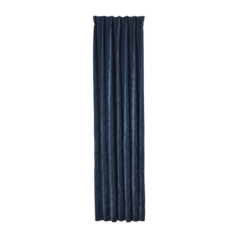 Xenos Gordijn chenille - blauw - 140x250 cm