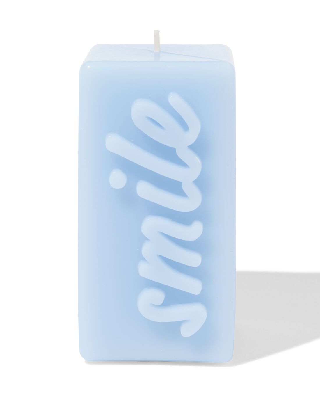 HEMA Kaars 12.5cm 'smile' Lichtblauw