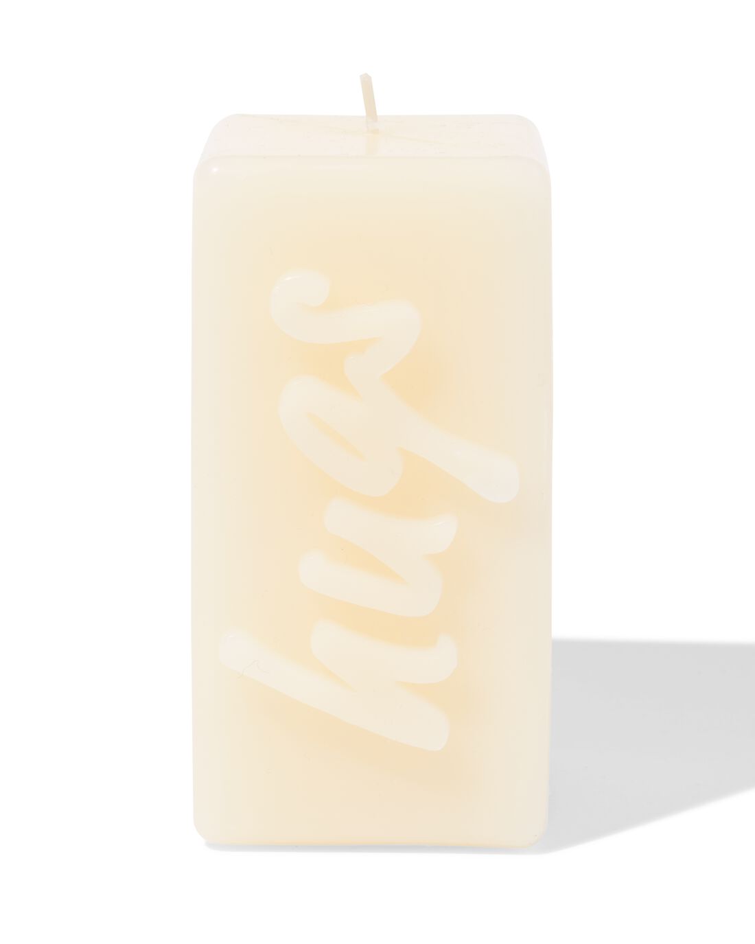 HEMA Kaars 12.5cm 'hugs' Lichtgeel