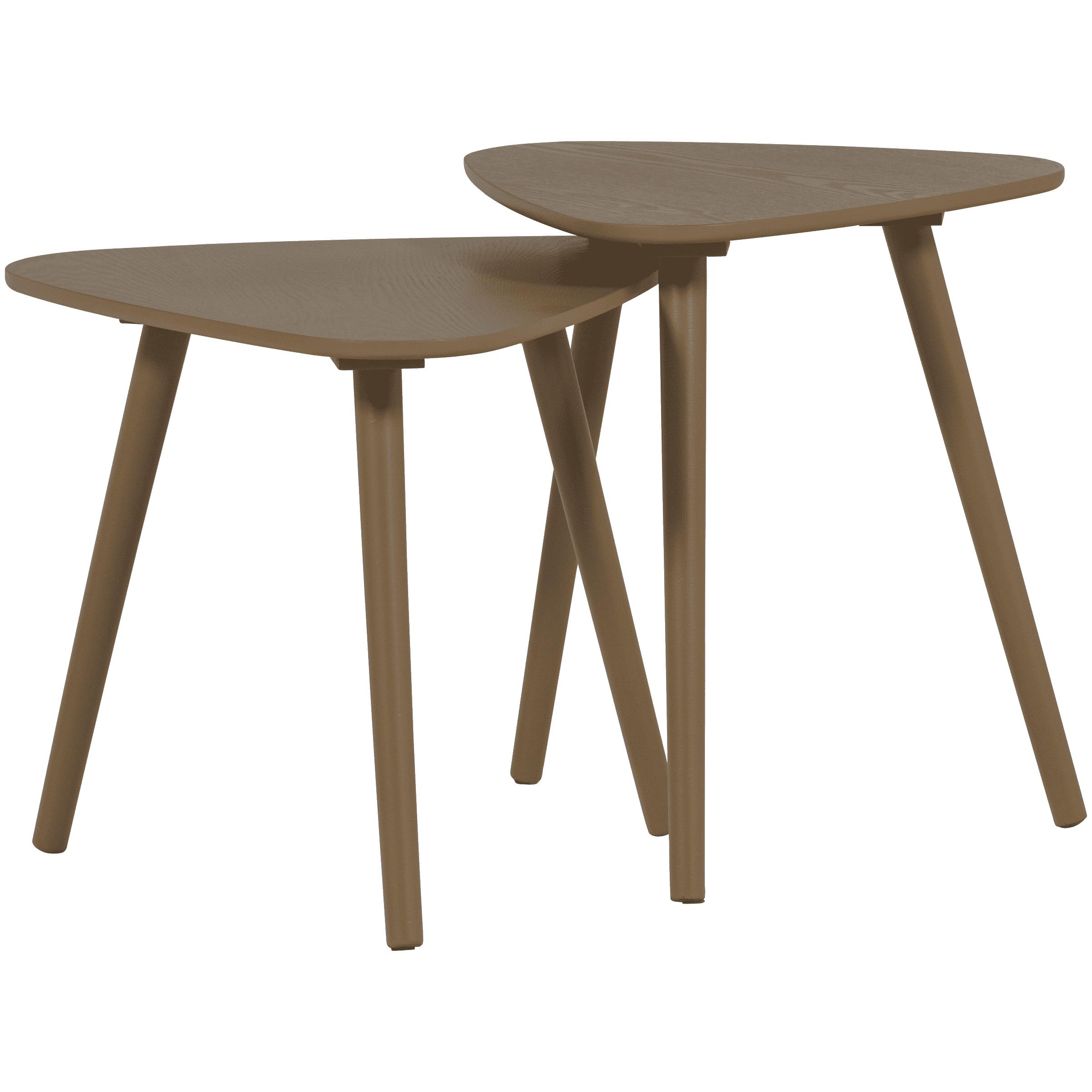 WOOOD Organische Bijzettafel Nila Set van 2 stuks - Mud
