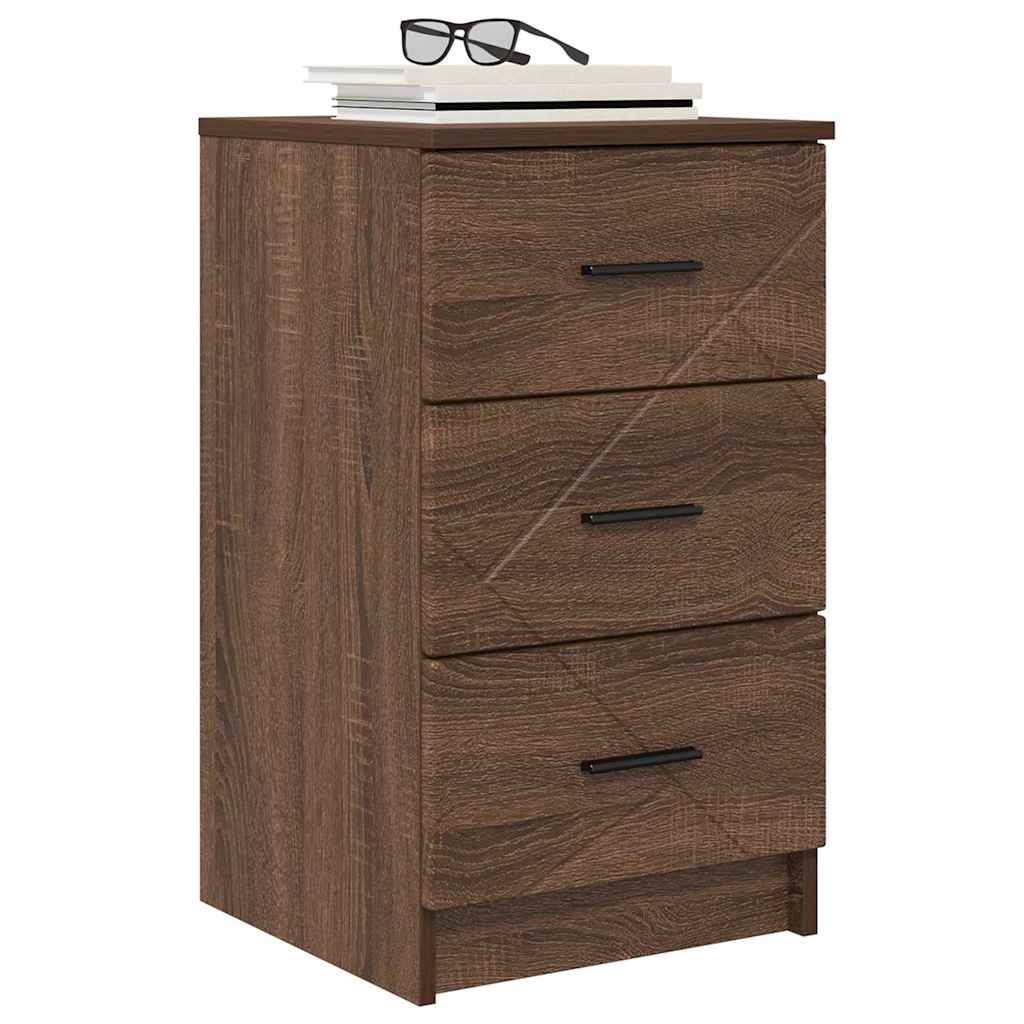vidaXL Nachtkastje bruin eikenkleur 38 x 38 x 66 cm Bewerkt hout